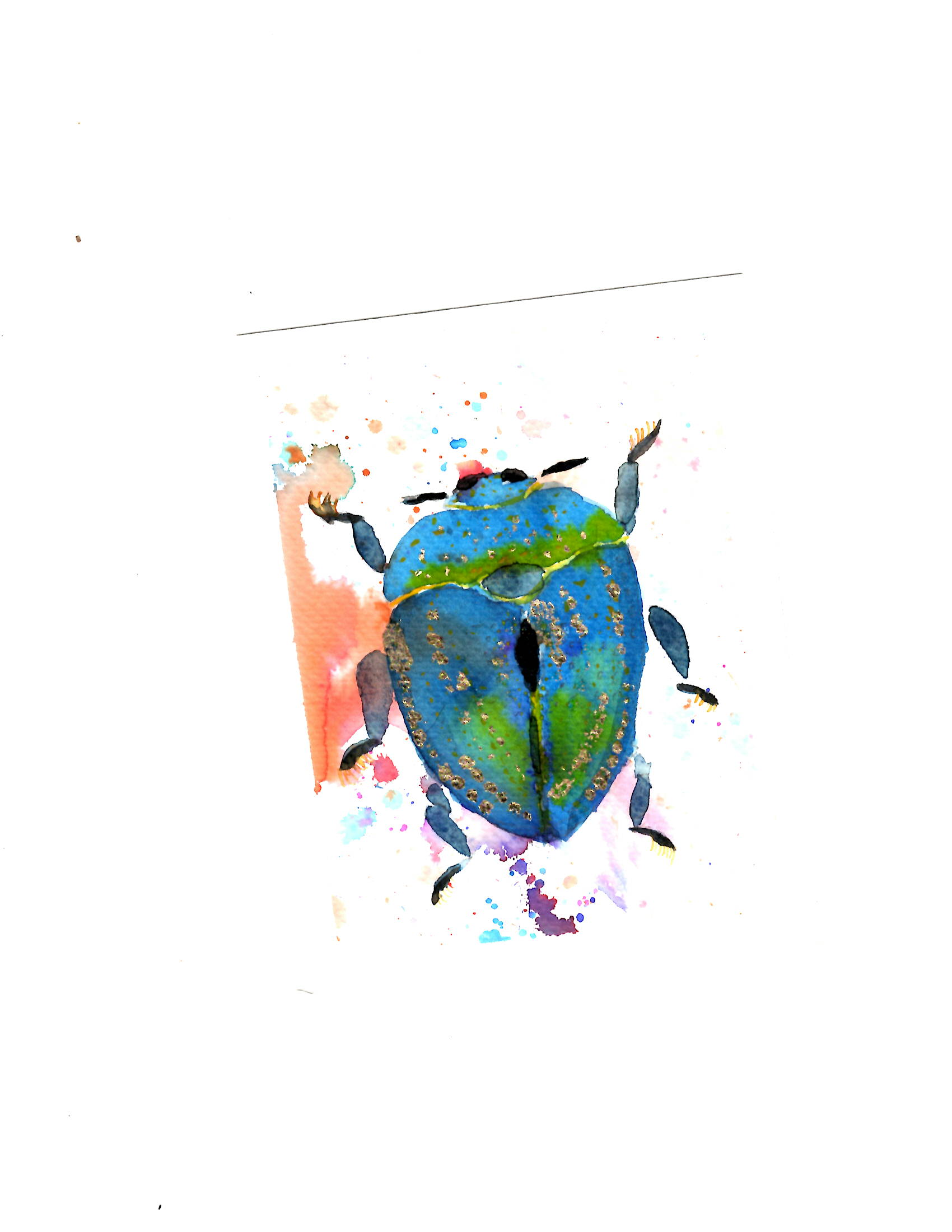 Blue Gold Beetle